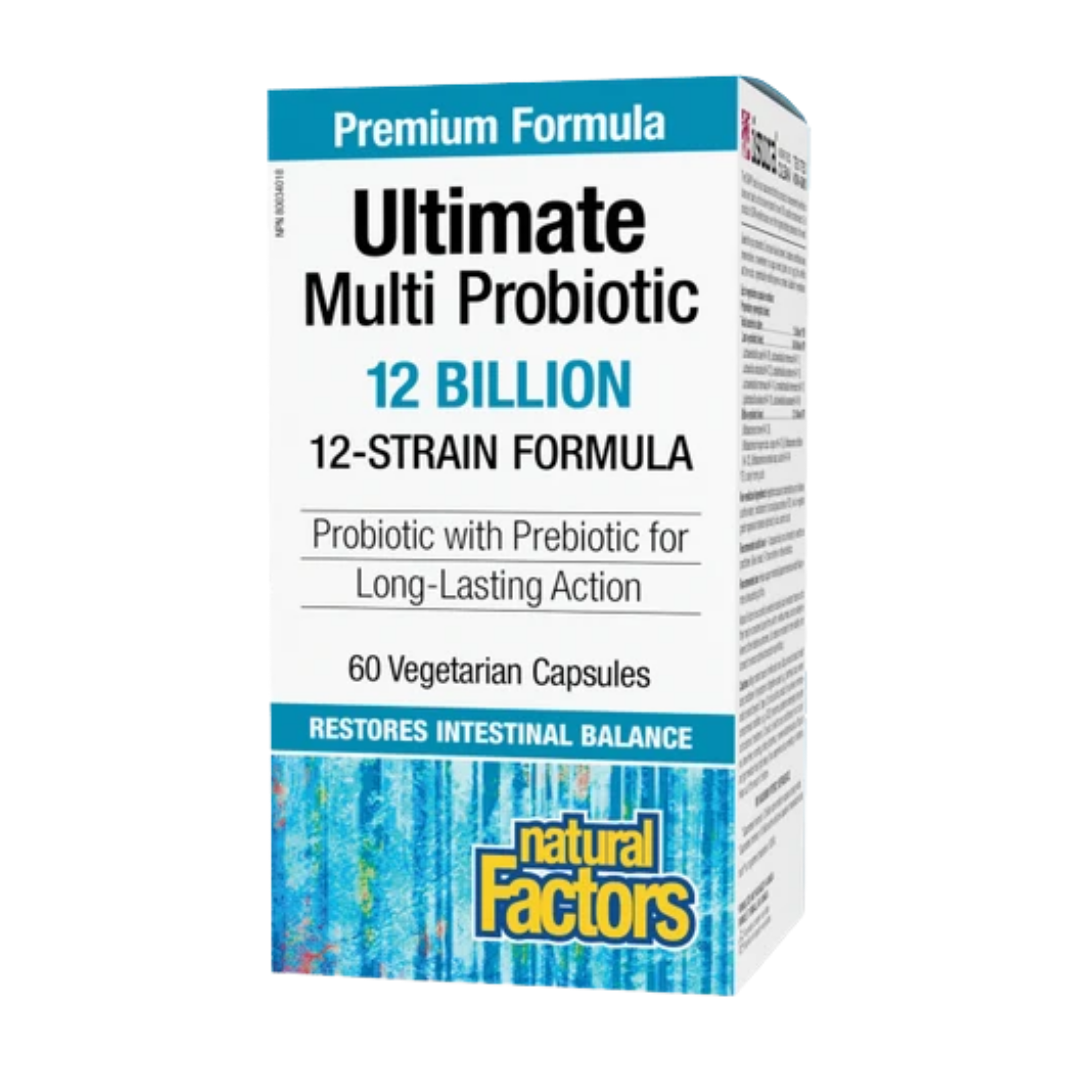 Natural Factors-Ultimate Probiotic系列 消化。免疫益生菌 120億CFU (12菌株) 60粒素食膠囊 [香港行貨]