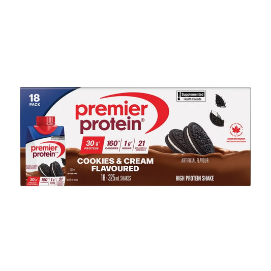 Premier Protein-18樽高蛋白質奶昔 曲奇忌廉味 325毫升 [平行進口]