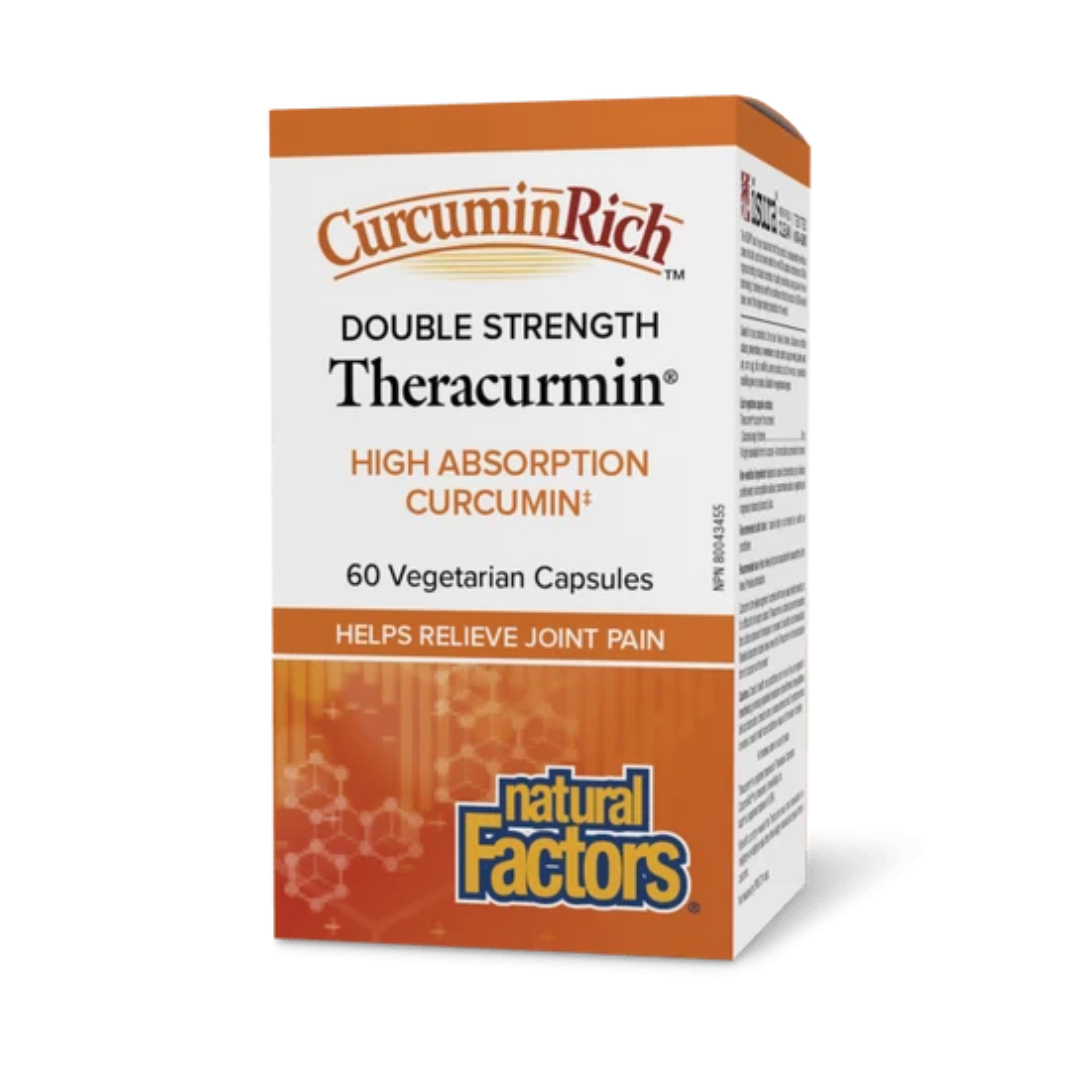 Natural Factors-CurcuminRich系列 Theracurmin雙倍濃縮薑黃素 60毫克 30粒素食膠囊 [香港行貨]