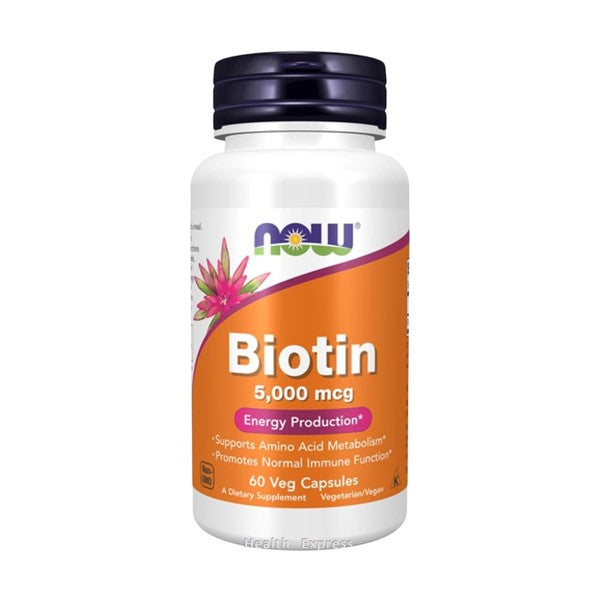 NOW Foods 生物維生素 5,000微克 60粒素食膠囊 [香港行貨]