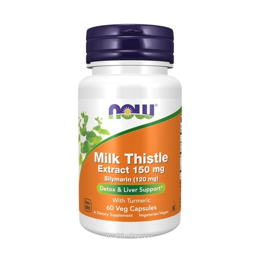 NOW Foods 水飛薊提取物 含薑黃 150 毫克 - 60 粒素食膠囊 [香港行貨]