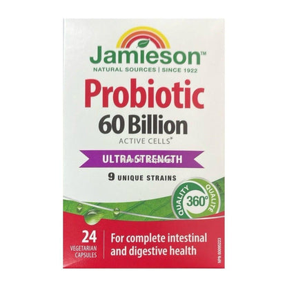 Jamieson 特強高效純天然益生菌 600 億 24 粒 (包裝隨機提供)[平行進口]