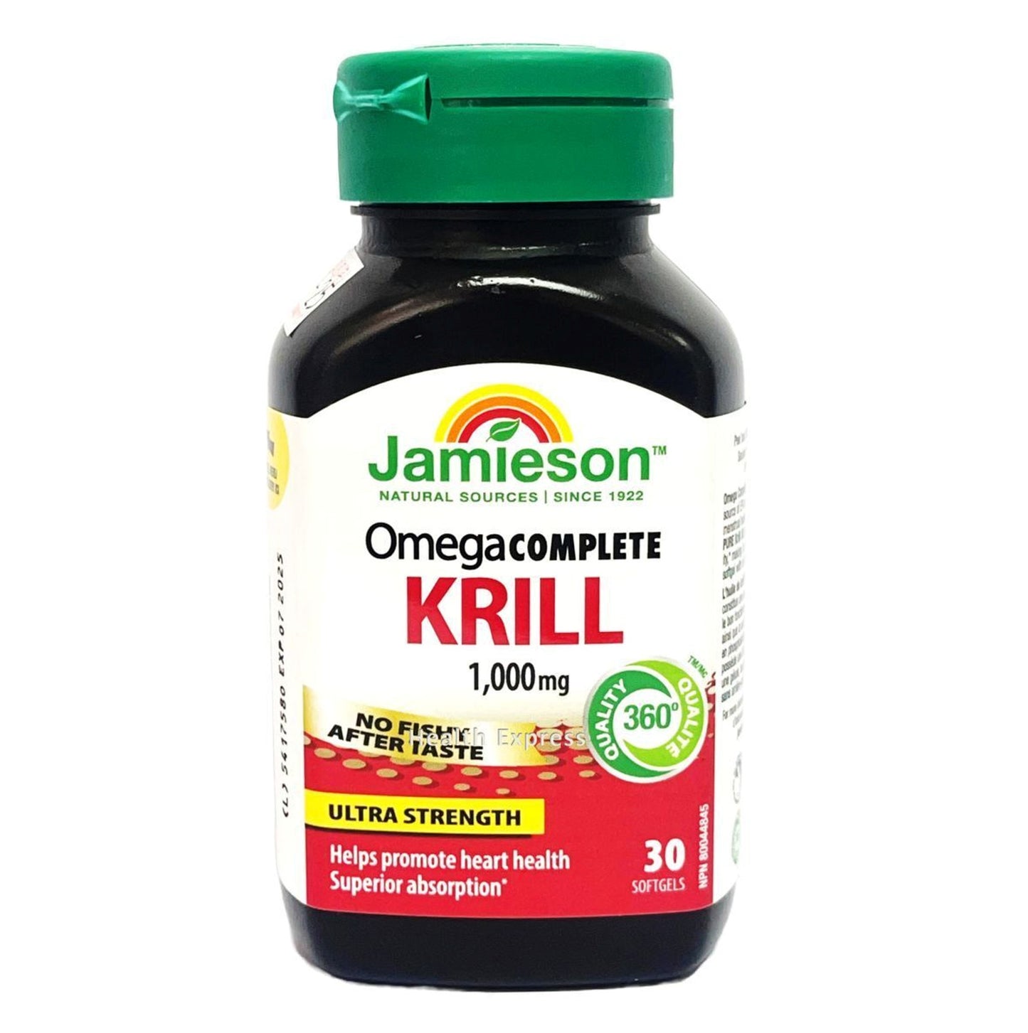 Jamieson 超強奧米加3特級純磷蝦油(1000毫克)30 粒 (兩款包裝隨機提供) [平行進口]