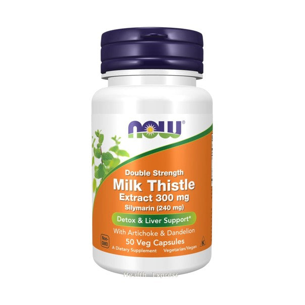 NOW Foods 雙倍功效護肝水飛薊素 300毫克 - 50 粒素食膠囊 [香港行貨]