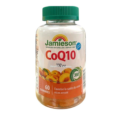 Jamieson 寧心輔酶 Q10 (100 毫克) 天然香桃味橡皮糖 60 粒  (包裝隨機提供)[平行進口]