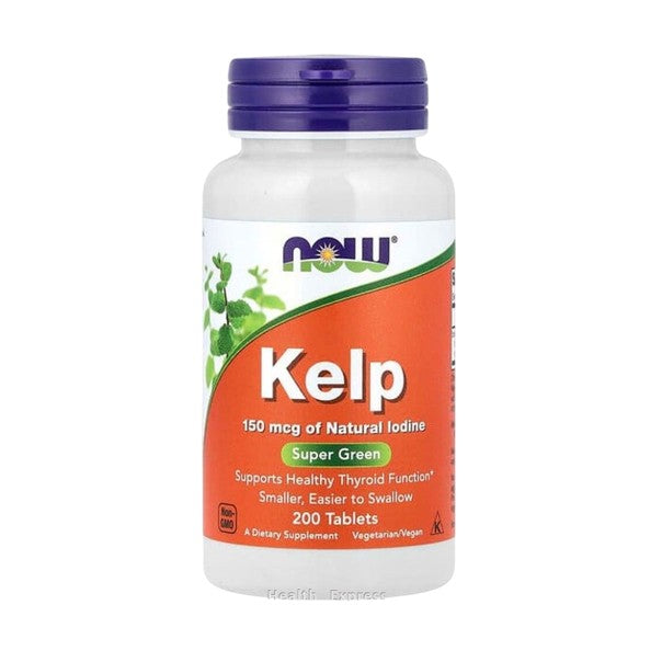 NOW Foods 海帶素天然碘配方150微克 200素食片 甲状健康 [香港行貨]