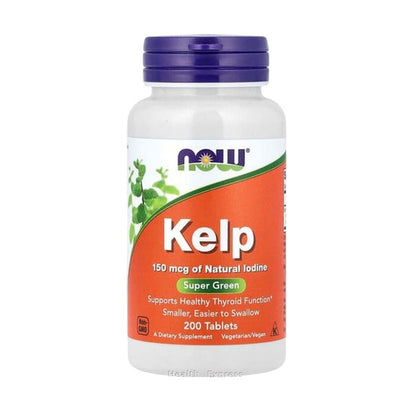 NOW Foods 海帶素天然碘配方150微克 200素食片 甲状健康 [香港行貨]