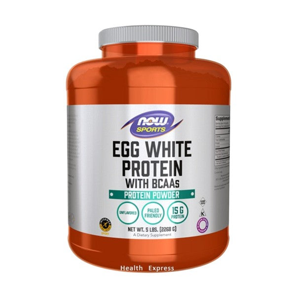 NOW Foods 運動 卵清蛋白質粉 原味 5 磅（2,268 克）[香港行貨]