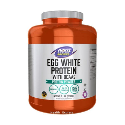 NOW Foods 運動 卵清蛋白質粉 原味 5 磅（2,268 克）[香港行貨]