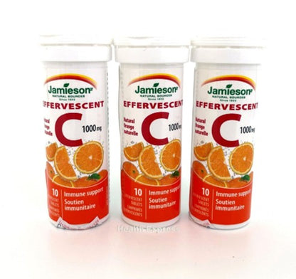 Jamieson 3 枝 特強維他命 C 1000 毫克 (香橙味) 泡騰片 10 粒 [平行進口]