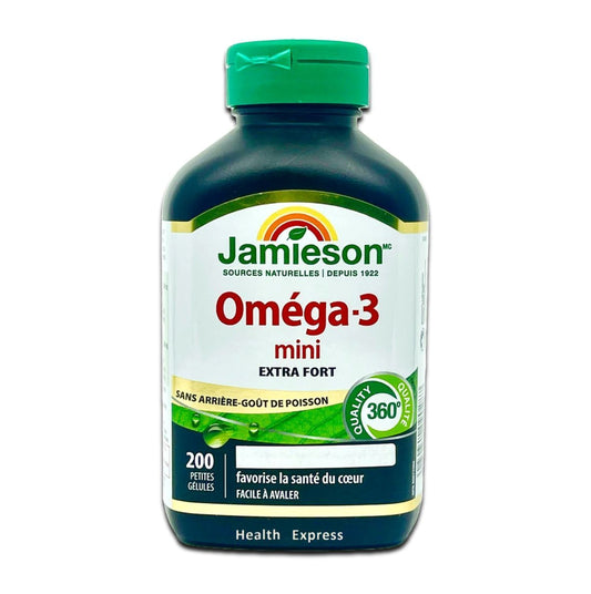 Jamieson 特強金裝迷你奧米加 3 200 粒 (包裝隨機提供) [平行進口]