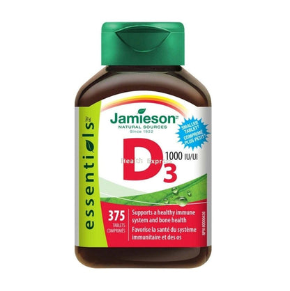 Jamieson 維他命 D (1000 IU) 加量裝 375 粒 [平行進口]