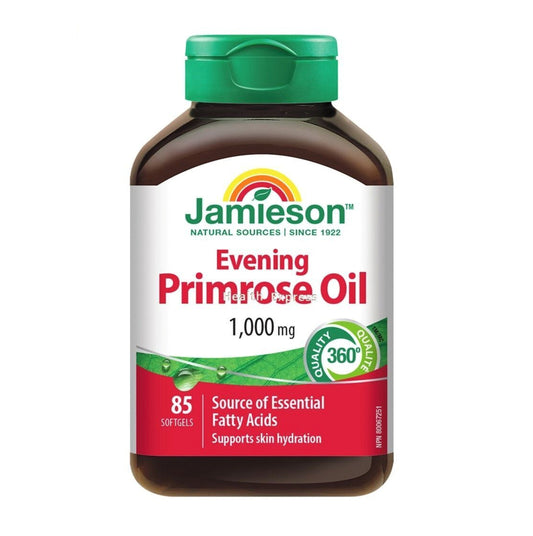 Jamieson 特強調經寶月見草油精華 (1000 毫克) 85 粒 (兩種包裝將隨機提供) [平行進口]