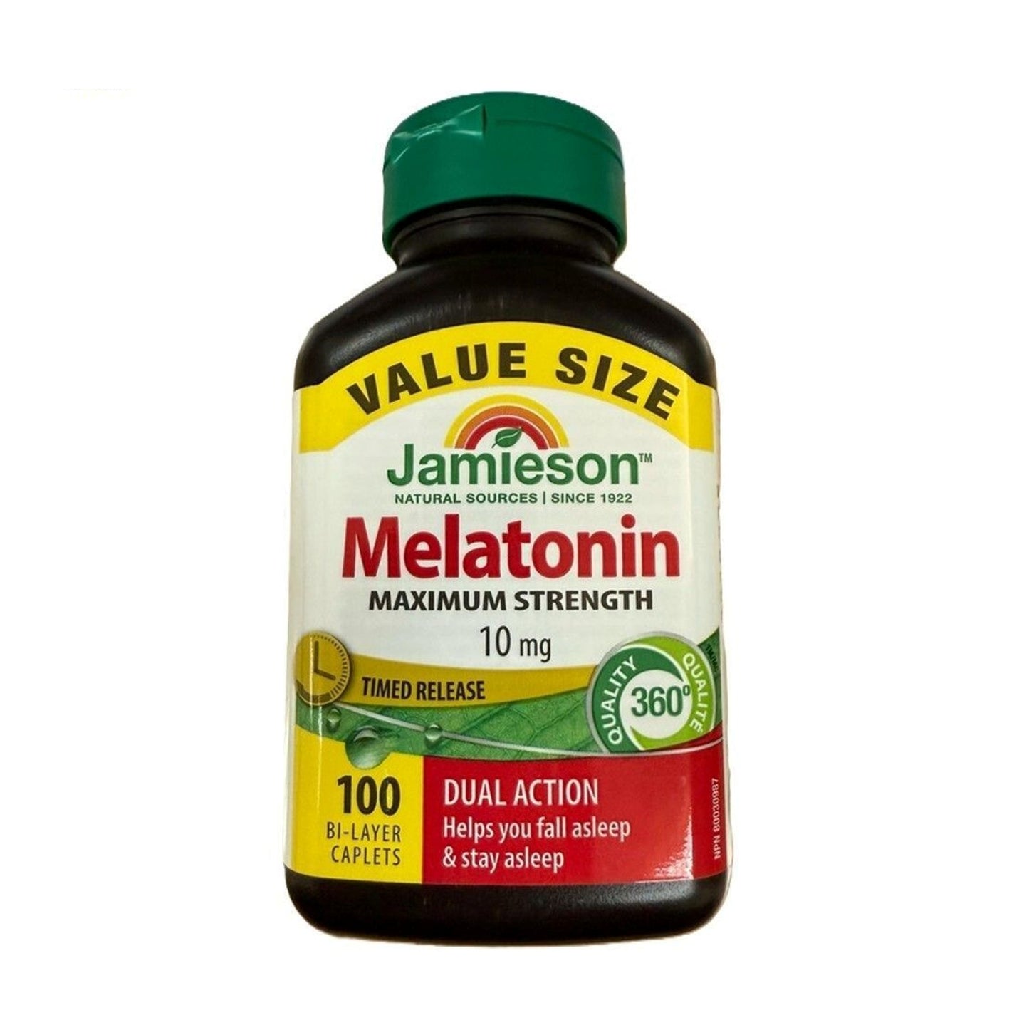 Jamieson 超強雙效甜睡褪黑激素(10毫克)加量裝100 粒  [平行進口] [新舊包裝隨機提供]