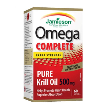 Jamieson 超強全效奧米加 omega-3 純磷蝦油 (500 毫克)(包裝隨機提供) 60 粒