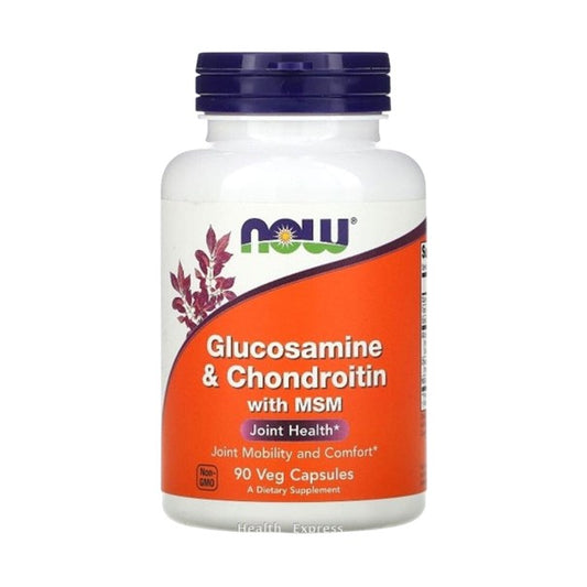 NOW Foods 葡萄糖胺和軟骨素含 MSM -90粒素食膠囊