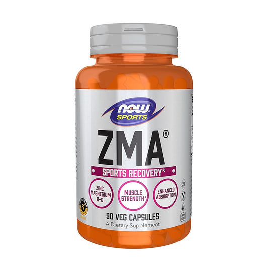 NOW Foods Sports ZMA (Zinc, Magnesium, and Vitamin B-6) Enhanced Absorption, Athletic Recovery, 90 Veg Capsules