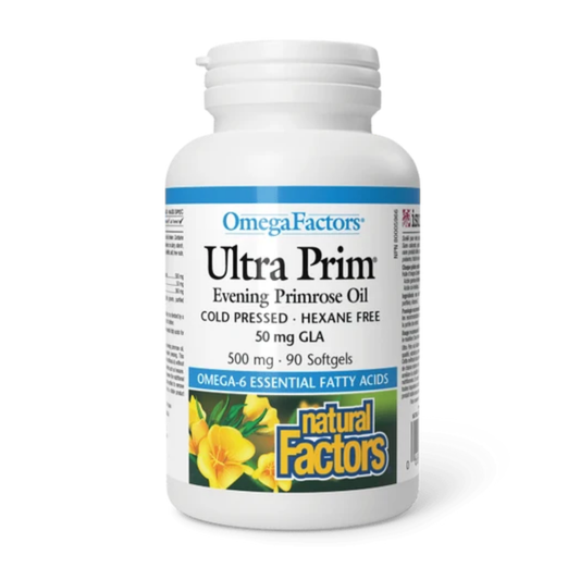 Natural Factors-Ultra Prim 月見草油 500毫克 90粒軟膠囊 [香港行貨]