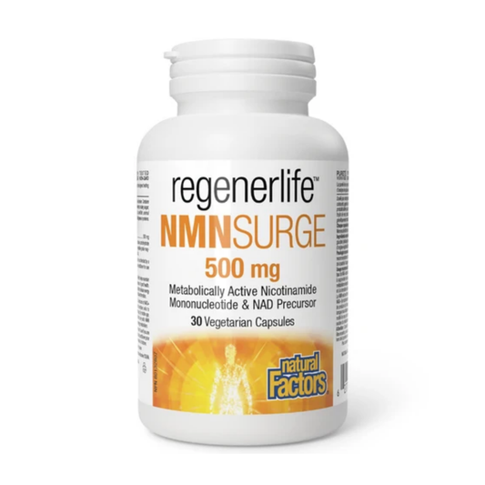 Natural Factors-Regenerlife系列 NMN Surge 500毫克 30粒素食膠囊 [香港行貨]