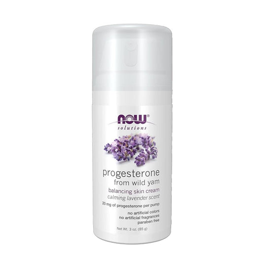 NOW Foods Solutions 野山藥黃體素平衡護膚霜 舒緩薰衣草 3 盎司 85 克 [香港行貨]