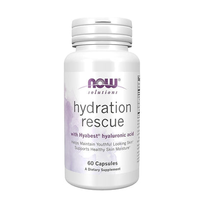 NOW Foods Solutions Hyabest® 透明質酸急救保濕膠囊 60 粒 [香港行貨]