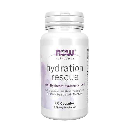 NOW Foods Solutions Hyabest® 透明質酸急救保濕膠囊 60 粒 [香港行貨]