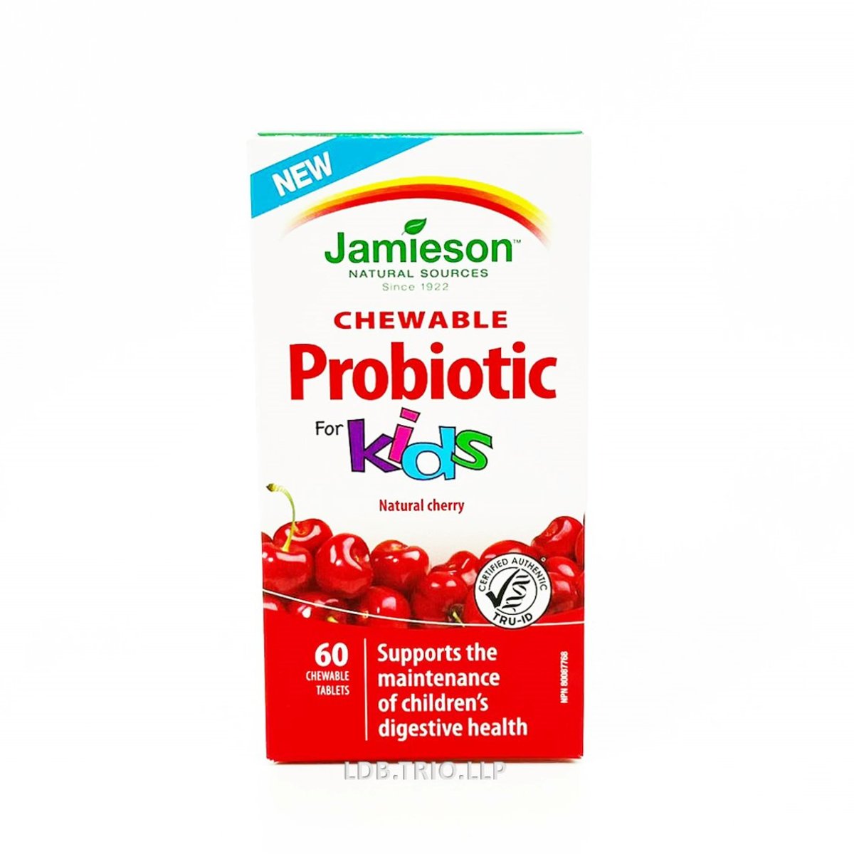 Jamieson 兒童天然益生菌 50 億 咀嚼片 (野櫻桃味) 60 粒 (包裝隨機提供)[平行進口]