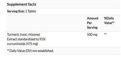 Nature's Way 優質提取物 薑黃 500 毫克每片 60 片 #63100 [原裝平行進口]