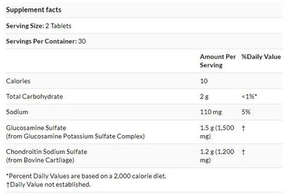 NOW Foods 特強型葡萄糖胺和軟骨素 60 片 [香港行貨]