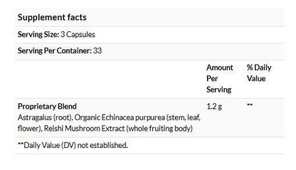Nature's Way 紫錐菊和黃芪 100 粒全素膠囊（每 3 粒膠囊 1,200 毫克）