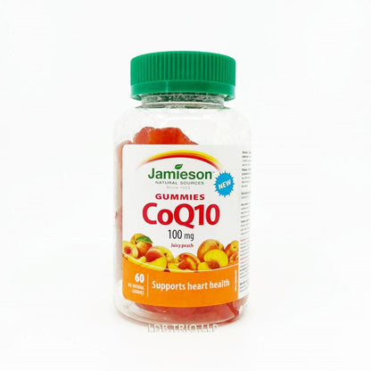 Jamieson 寧心輔酶 Q10 (100 毫克) 天然香桃味橡皮糖 60 粒  (包裝隨機提供)[平行進口]