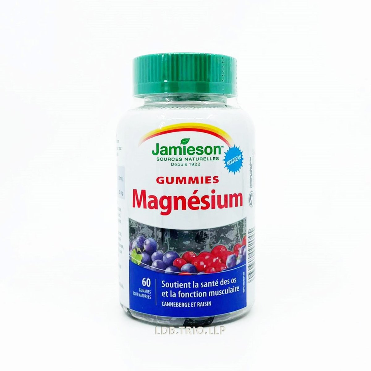 Jamieson 筋骨康健鎂軟糖 - 小红莓葡萄味 60 粒 (包裝隨機提供)[平行進口]