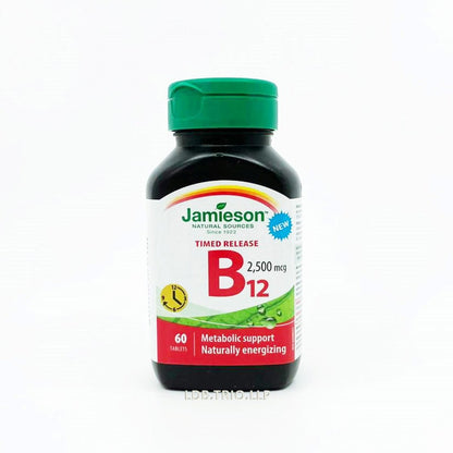 Jamieson 特強長效維他命 B 12 (2500 微克) 60 粒 [平行進口]