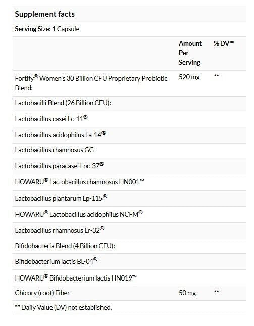 Nature's Way Fortify 女性益生菌 + 益生元 日常護理 300 億 30 粒緩釋膠囊 #10295 [原裝平行進口]