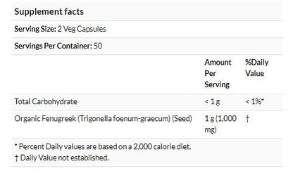 NOW Foods 胡蘆巴 500 毫克 100 粒植物膠囊 [香港行貨]
