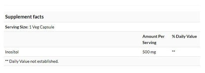 NOW Foods 肌醇 500毫克 100粒膠囊 護肝補肝 頭髮健康 [香港行貨]