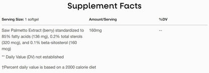 Nature's Way 鋸棕櫚 60 粒軟膠囊 #62800 [原裝平行進口]