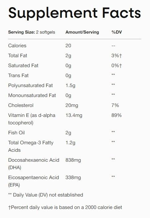 Nature's Way 超級 DHA 優質魚油 1000 毫克 60 粒軟膠囊 #15682 [原裝平行進口]