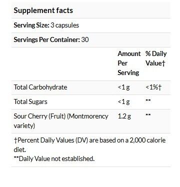 Nature's Way 酸櫻桃 超級膠囊 90 粒素食膠囊（每3 粒膠囊1200 毫克）#56445 [原裝平行進口]