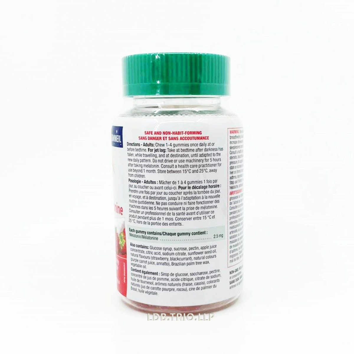 Jamieson 天然甜睡 褪黑素軟糖 (2.5 毫克) 士多啤梨味 60 粒 (包裝隨機提供)[平行進口]