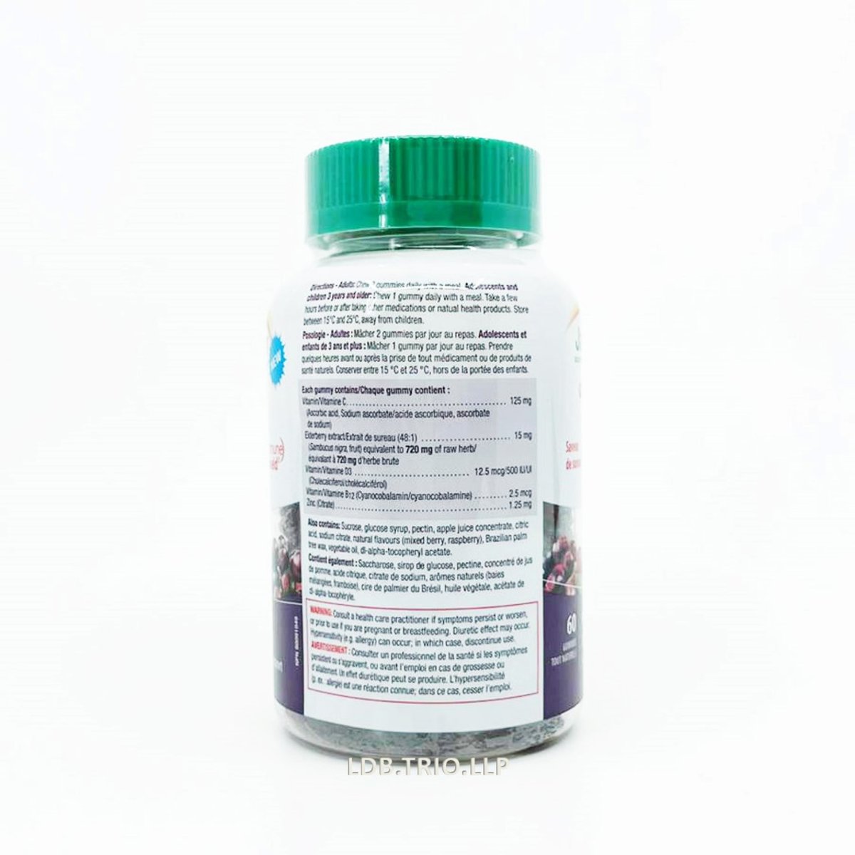 Jamieson 健體維他命 C + 防疫配方軟糖 - 天然接骨木漿果味 60 粒 (包裝隨機提供) [平行進口]