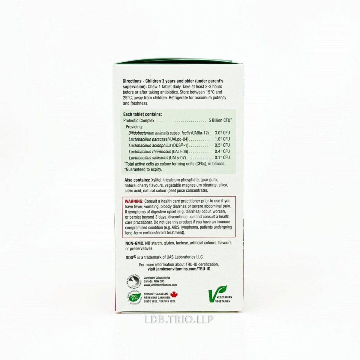 Jamieson 兒童天然益生菌 50 億 咀嚼片 (野櫻桃味) 60 粒 (包裝隨機提供)[平行進口]