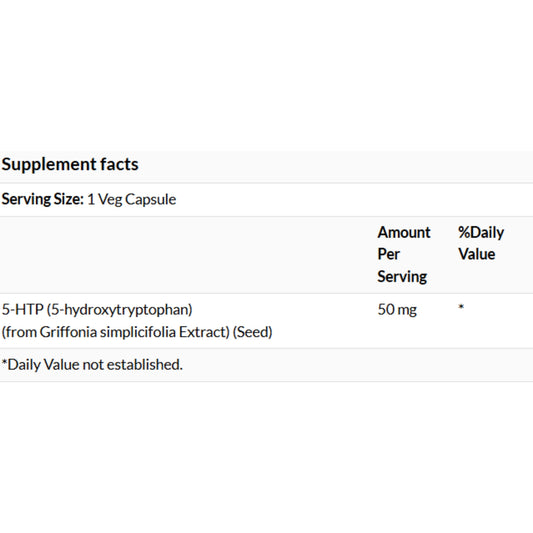 NOW Foods 5-HTP 50 毫克 30 粒 素食膠囊－產品圖片 2