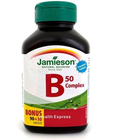 Jamieson 天然維他命 B 雜 50 120 粒 (包裝隨機提供)[平行進口]