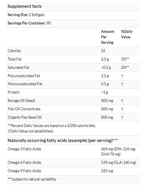 Now Foods 超級 Omega 3-6-9，180 粒軟膠囊 [香港行貨]