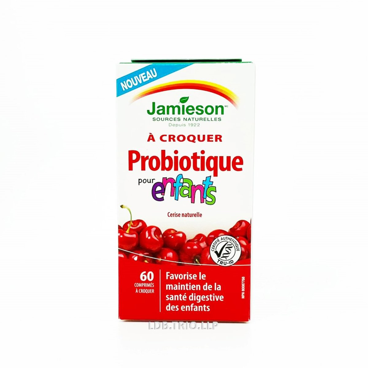 Jamieson 兒童天然益生菌 50 億 咀嚼片 (野櫻桃味) 60 粒 (包裝隨機提供)[平行進口]