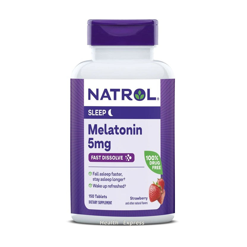 NATROL 甜睡褪黑素快速溶解 5 毫克 150 粒士多啤梨味