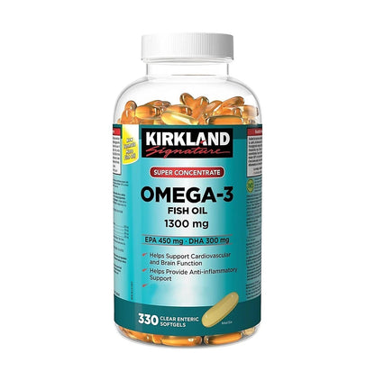 Kirkland Signature 超濃縮 Omega-3 1300 毫克 330粒腸溶軟膠囊 [平行進口]