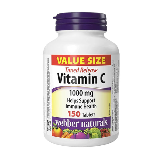 Webber Naturals 長效維他命 C (1000 毫克) 150 粒 (新包裝) (包裝隨機提供)