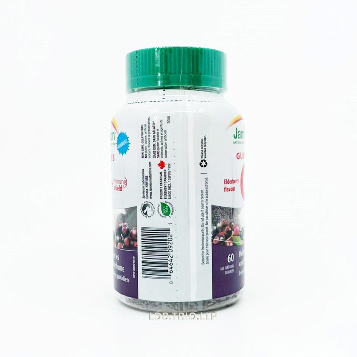 Jamieson 健體維他命 C + 防疫配方軟糖 - 天然接骨木漿果味 60 粒 (包裝隨機提供) [平行進口]